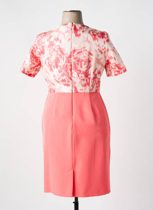 Robe mi-longue tissage crêpe manches courtes orange MICHAELA LOUISA femme