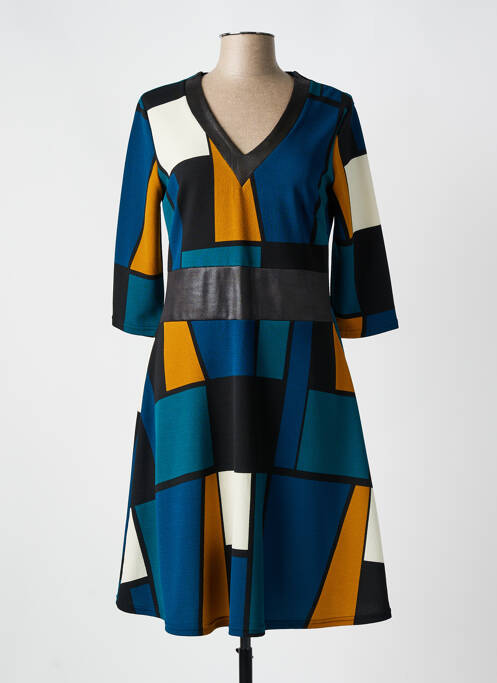 Robe mi-longue bleu ROMEO POUR JULIETTE pour femme