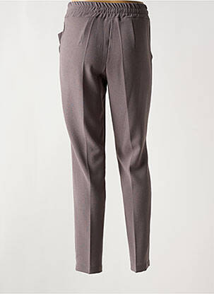 Pantalon droit tissage crêpe gris PARISIENNE femme