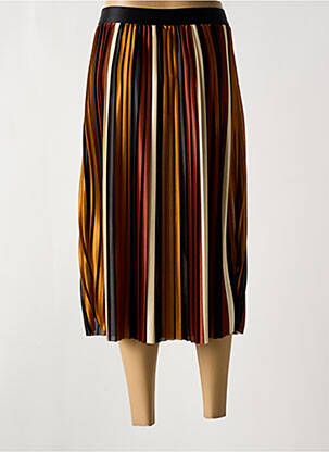 Jupe mi-longue coupe évasée marron ROMEO POUR JULIETTE femme