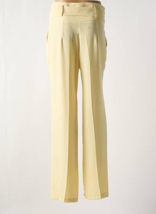 Pantalon large tissage crêpe jaune PARISIENNE femme