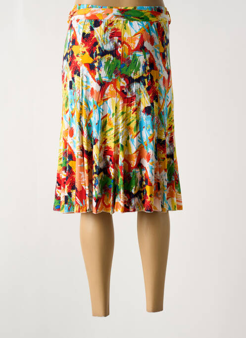 Jupe mi-longue jaune UN TEMPS POUR ELLE pour femme