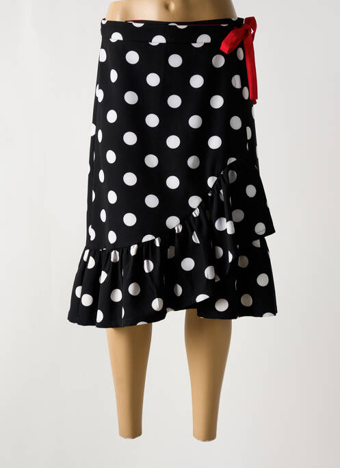 Jupe mi-longue noir HIPPOCAMPE pour femme