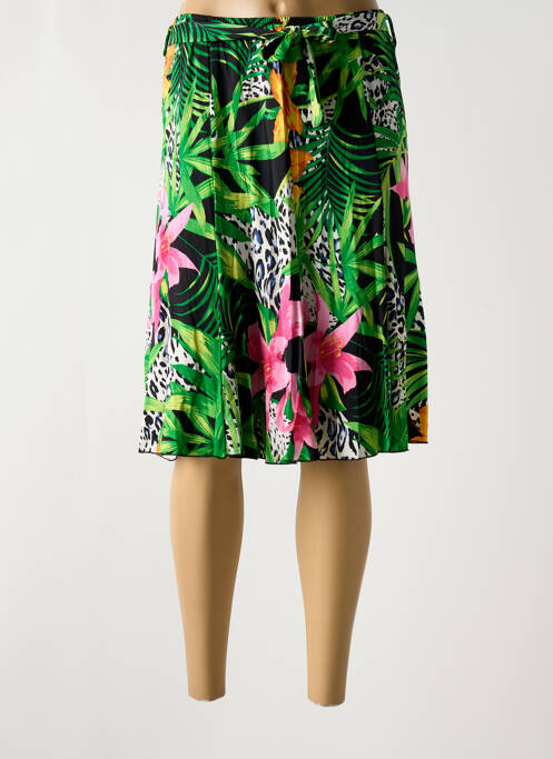 Jupe mi-longue vert UN TEMPS POUR ELLE pour femme