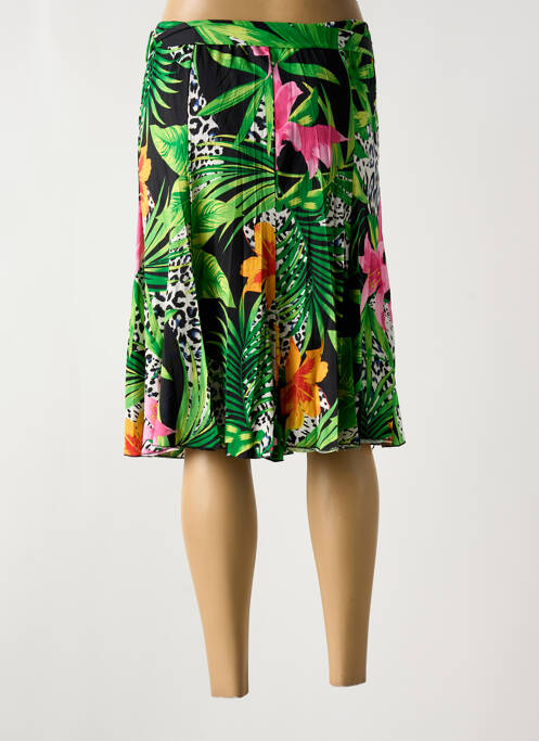 Jupe mi-longue vert UN TEMPS POUR ELLE pour femme