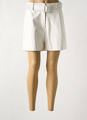 Short fermeture zippée sous rabat boutonné taille normale blanc RINASCIMENTO femme