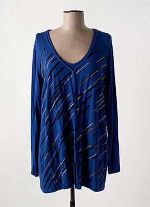 Twin-set col v bleu ALAIN MURATI femme