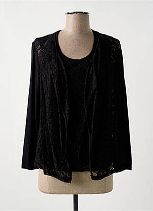 Twin-set col rond noir ROMEO POUR JULIETTE femme