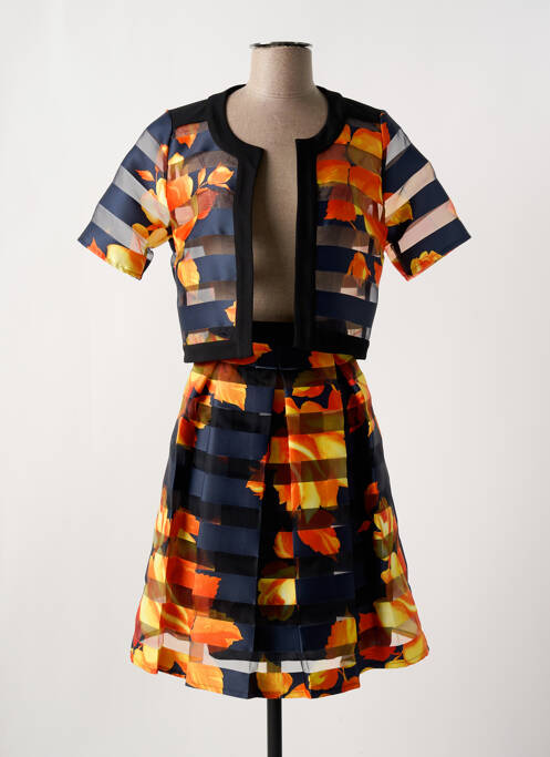 Ensemble jupe type de veste chic orange NANA BAILA femme