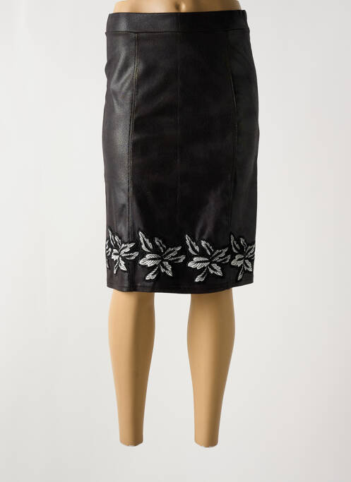 Jupe mi-longue noir ROMEO POUR JULIETTE pour femme