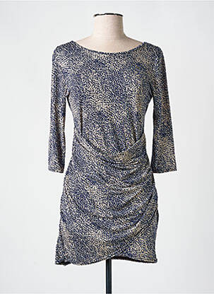 Robe courte manches longues manches longues bleu ELL'A femme