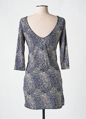 Robe courte manches longues manches longues bleu ELL'A femme