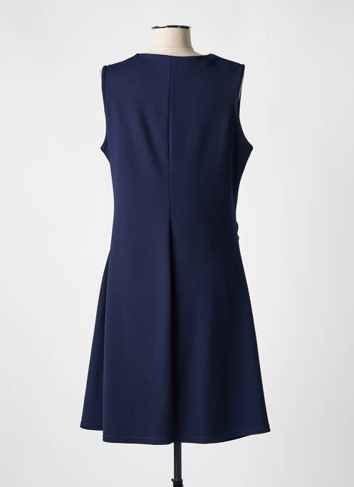Robe mi-longue tissage crêpe sans manche bleu ROMEO POUR JULIETTE femme