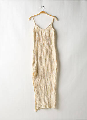 Robe longue fines bretelles fines bretelles beige 4TH & RECKLESS femme