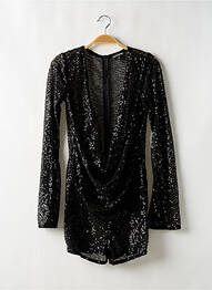 Robe courte fermeture zippée au dos manches longues noir PRETTY LITTLE THING femme