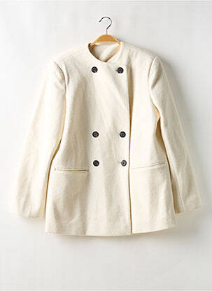 Manteau court a capuche a capuche beige CLAIRE ROSE femme