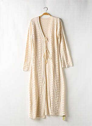 Gilet manches longues beige CUPSHE X JOJO FLETHER pour femme
