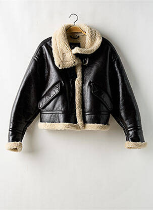 Manteau court noir ZARA pour femme