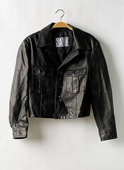 Veste en cuir marron SIENTO pour femme seconde vue