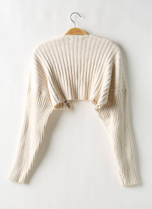 Gilet manches longues beige STORETS pour femme