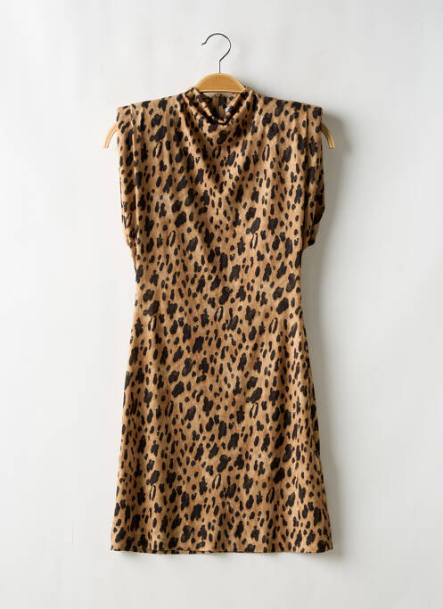 Robe courte beige ZARA pour femme