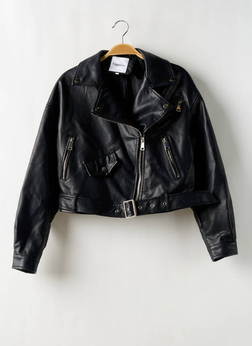 Veste simili cuir noir COPPEROSE pour femme