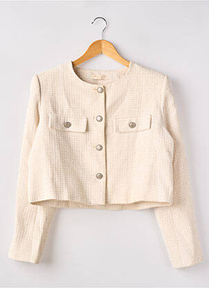 Veste chic fausses poches beige LICHI femme