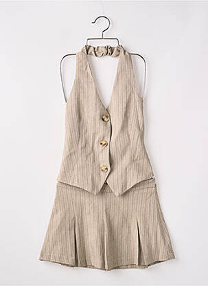 Ensemble jupe coupe cintrée beige PRETTY LITTLE THING femme