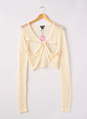 Top coupe cintrée manches longues beige PRETTY LITTLE THING femme