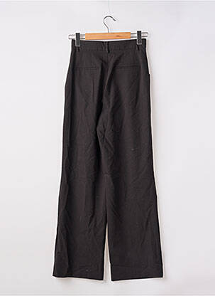 Pantalon large tissage crêpe taille normale noir ZARA femme