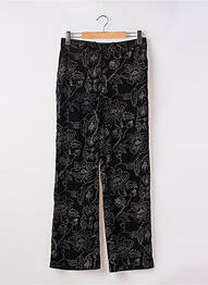 Pantalon large fermeture zippée sous rabat avec crochet taille normale noir THE KOOPLES femme