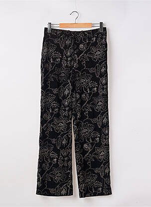 Pantalon large fermeture zippée sous rabat avec crochet taille normale noir THE KOOPLES femme