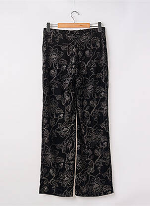 Pantalon large fermeture zippée sous rabat avec crochet taille normale noir THE KOOPLES femme