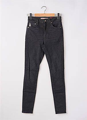 Jeans coupe slim stretch taille normale noir SUPERDRY femme