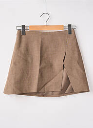 Jupe courte coupe évasée marron PRETTY LITTLE THING femme