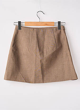 Jupe courte coupe évasée marron PRETTY LITTLE THING femme
