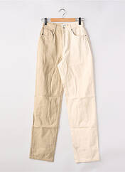 Jeans coupe large beige NA-KD pour femme seconde vue