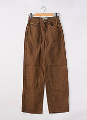 Jeans coupe large marron NA-KD pour femme seconde vue