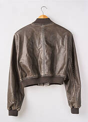 Veste simili cuir marron ZARA pour femme seconde vue