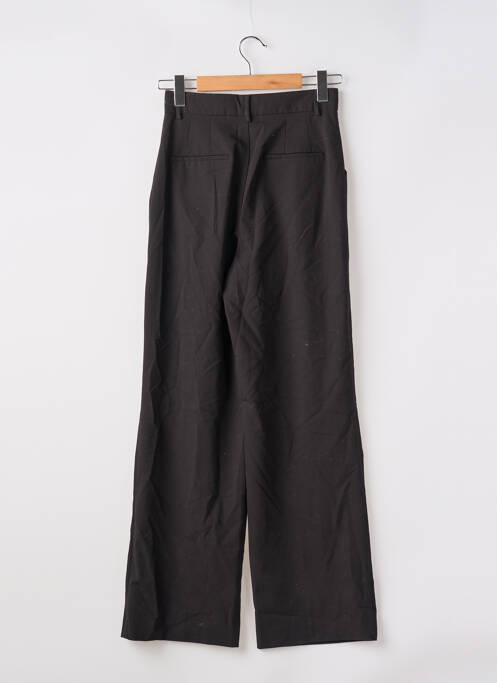 Pantalon large tissage crêpe taille normale noir ZARA femme