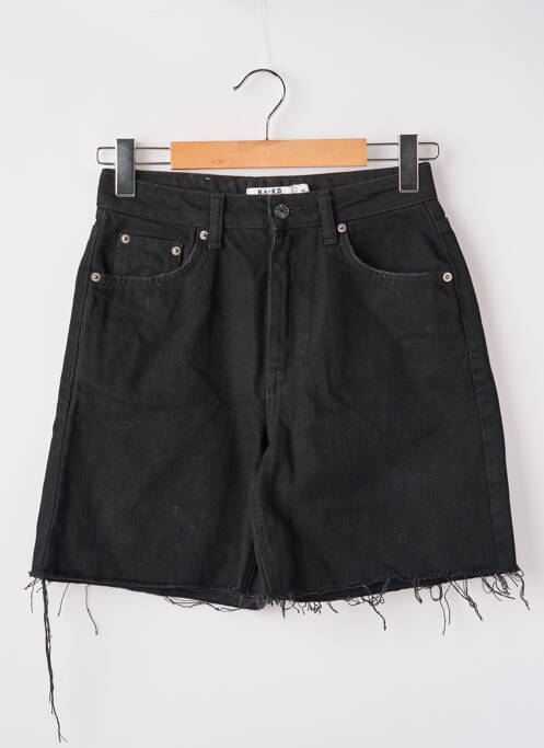Short tissage denim taille normale noir NA-KD femme