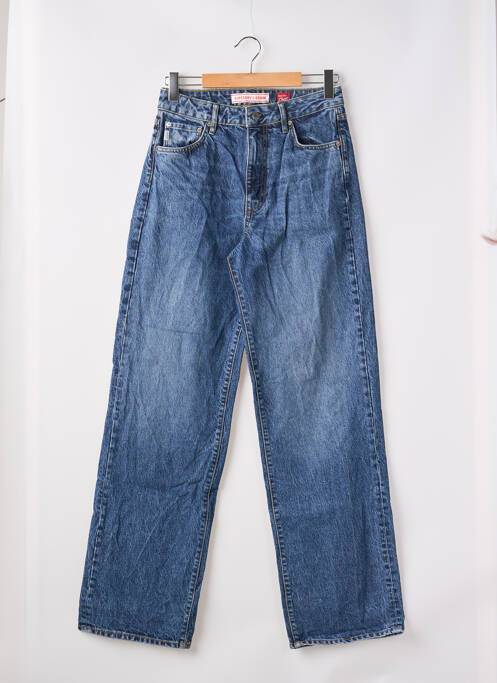 Jeans coupe large bleu SUPERDRY pour femme