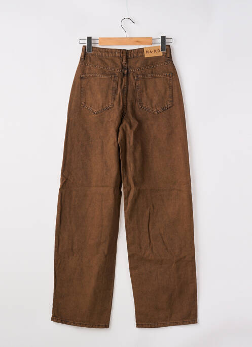 Jeans coupe large marron NA-KD pour femme