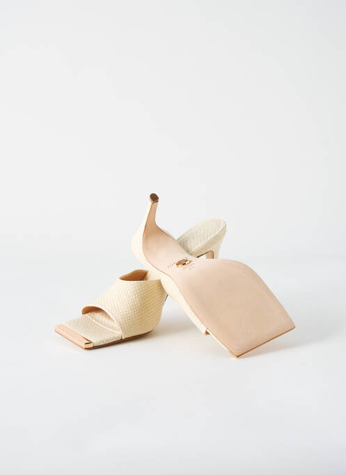 Mules/Sabots beige INGILIZ pour femme