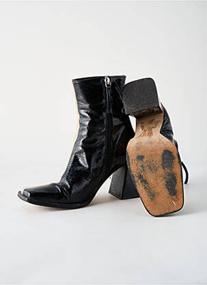 Bottines/boots tissage satiné talon de 7 à 9cm beige ALOHAS femme
