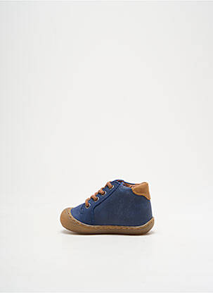 Bottillons tissage satiné bout rond bleu BELLAMY garçon