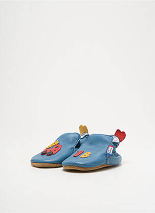 Chaussons/pantoufles matière lisse bout rond bleu BELLAMY garçon