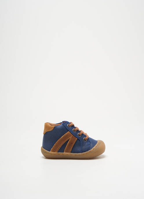 Bottillons tissage satiné bout rond bleu BELLAMY garcon