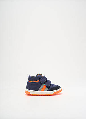 Baskets nubuck bout rond bleu SHOO POM garçon