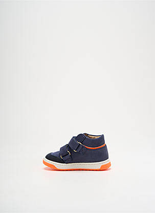 Baskets nubuck bout rond bleu SHOO POM garçon